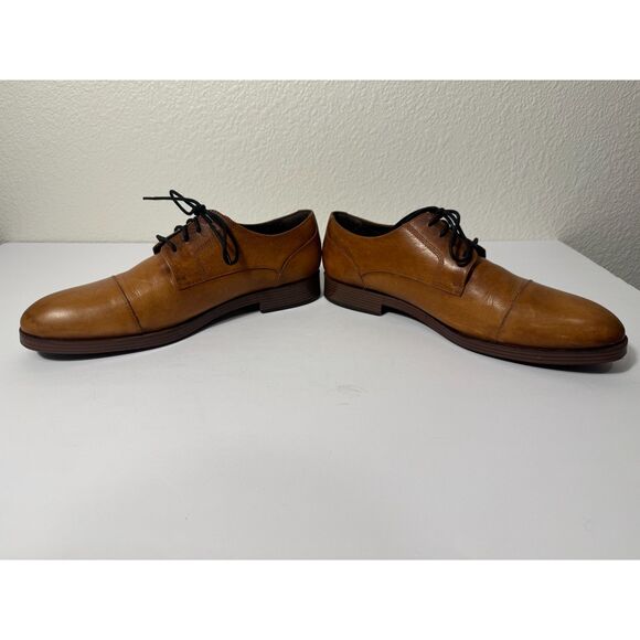 Cole Haan Men’s Cap Toe Oxford Shoes English Tan Leather Size 12 Grand.OS - Picture 6 of 9